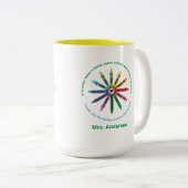 クレヨンの線/先生鑑賞二音Cof ツートーンマグカップ (正面右)