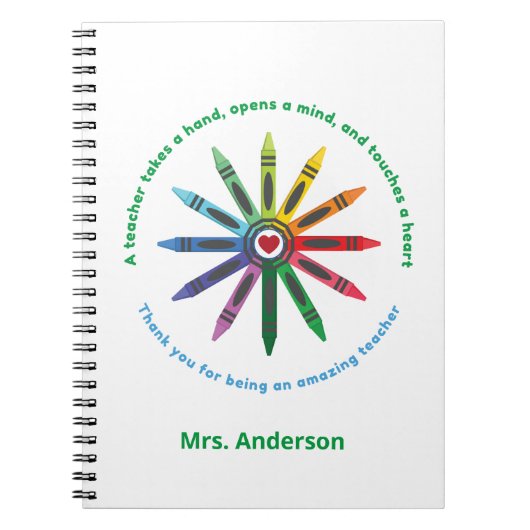 クレヨンの線/先生鑑賞 ノートブック (正面)