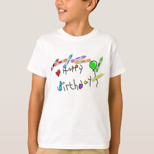 クレヨンの誕生日の挨拶 Tシャツ