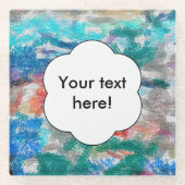 クレヨンの質 ガラスコースター (正面)