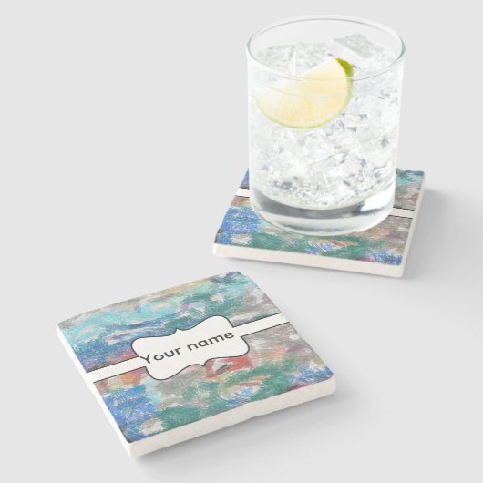 クレヨンの質 ストーンコースター (横)