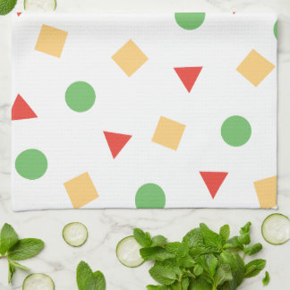 クレヨンのShinchanのパジャマの刺激を受けたでカラフルなパターン キッチンタオル