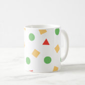 クレヨンのShinchanのパジャマの刺激を受けたでカラフルなパターン コーヒーマグカップ (正面右)