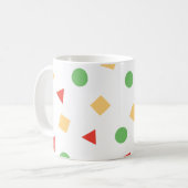 クレヨンのShinchanのパジャマの刺激を受けたでカラフルなパターン コーヒーマグカップ (正面左)