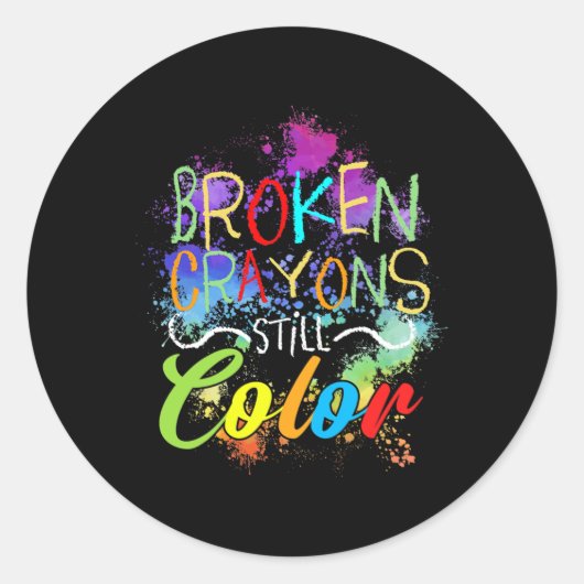 クレヨンはまだ自己を色気に付け心の健康の問題 ラウンドシール (正面)
