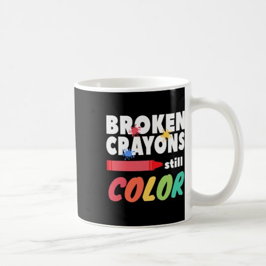 クレヨンはまだ色のメンタルヘルス認識度 コーヒーマグカップ (右)