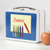 クレヨンは私の名前を色づけする メタルランチボックス (インサイチュ)