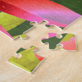 クレヨンひまわりカラフル緑 ジグソーパズル (側面)