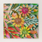 クレヨンひまわりカラフル緑 ジグソーパズル (横)