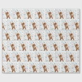 クレヨンを使ったラブラドードルドリング ラッピングペーパー (フラット)