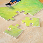 クレヨンアートパズルギフトアイディアドイツ羊飼い/女性 ジグソーパズル (側面)