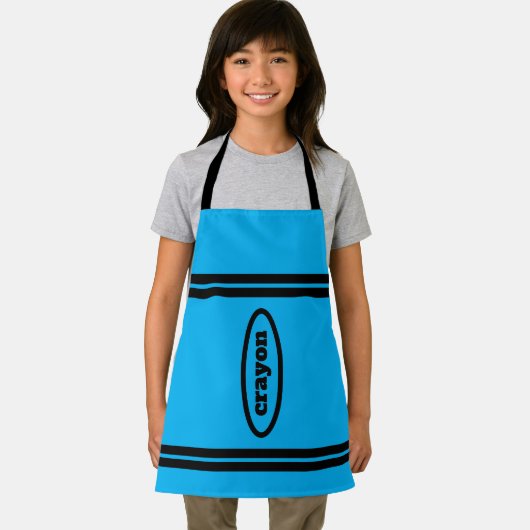 クレヨンエプロン家族とグループの子供へ衣装 – 青 エプロン (インサイチュ)