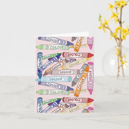 クレヨンカラフルズ カード (黄色い花)