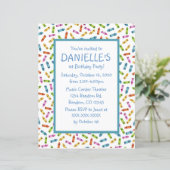 クレヨンカラフルテーマバースデーパーティ招待状 (スタンド正面)