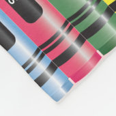 クレヨンカラフルネームピンクフリースブランケット フリースブランケット (角)