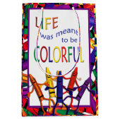 クレヨンカラフルライフ抱き枕 ミディアムペーパーバッグ (正面)