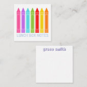 クレヨンカラフルランチ・ノート エンクロージャーカード (正面/裏面)