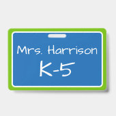 クレヨンカラフル教室のパーソナライズされた仕事 バッジ (Back)