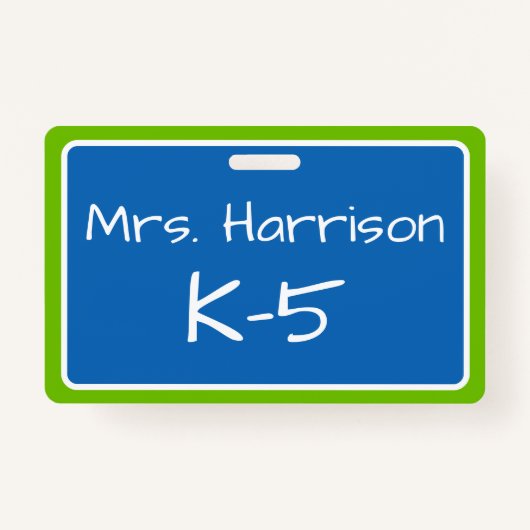 クレヨンカラフル教室のパーソナライズされた仕事 バッジ (裏面)