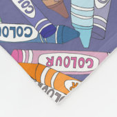 クレヨンカラフル（紫） フリースブランケット (角)