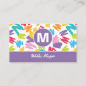 クレヨンカラースプラッシュアートクリエイティブ  名刺 (裏面)