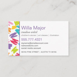 クレヨンカラースプラッシュアートクリエイティブ  名刺