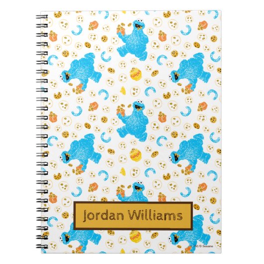 クレヨンクッキーモンスタークッキーパターン ノートブック (正面)