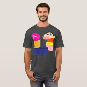 クレヨンシンちゃんおもしろいおもしろい勉強AからZ L one Tシャツ (正面フル)