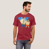 クレヨンシンちゃんおもしろいおもしろい勉強AからZ Y one Tシャツ (正面フル)