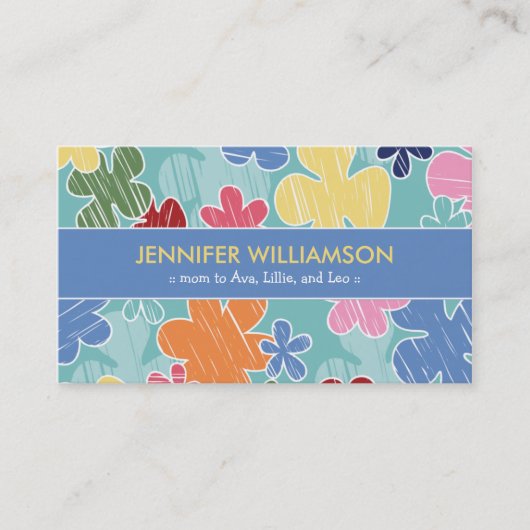 クレヨンスケッチママー通話カード(青) コーリングカード (正面)