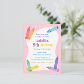 クレヨンズアーツアンドクラフツ子供の誕生日パーティー 招待状 (スタンド正面)