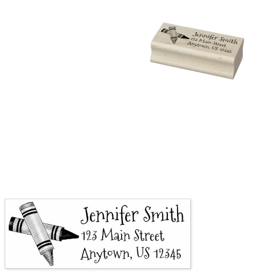 クレヨンズアート用品アーティスト先生スクール住所 ラバースタンプ (押印)