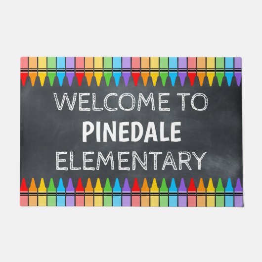 クレヨンズスクールウェルカムドアマット ドアマット (正面)