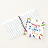 クレヨンズハッピーファーザーズデイタイポグラフィ |ノートブック ノートブック (内部)