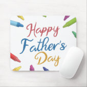 クレヨンズハッピーファーザーズデイタイポグラフィ |マウスパッド マウスパッド (マウス)
