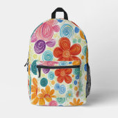 クレヨンドールデイジーデザイン プリントバックパック (正面)