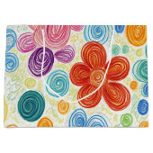 クレヨンドールデイジーデザイン ラージペーパーバッグ (正面)