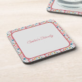 クレヨンパステルハート&フラワーズ コースター (左側)