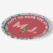 クレヨンパステルハート&フラワーズ ペーパープレート (アングル)