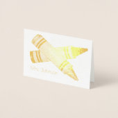 クレヨンパーソナライズされたアート先生スクール教室 箔カード (正面)