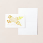 クレヨンパーソナライズされたアート先生スクール教室 箔カード (ディスプレー)