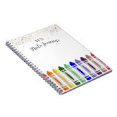 クレヨンパーソナライズされたスターデザイン ノートブック (右側)