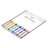 クレヨンパーソナライズされたスターデザイン ノートブック (左側)