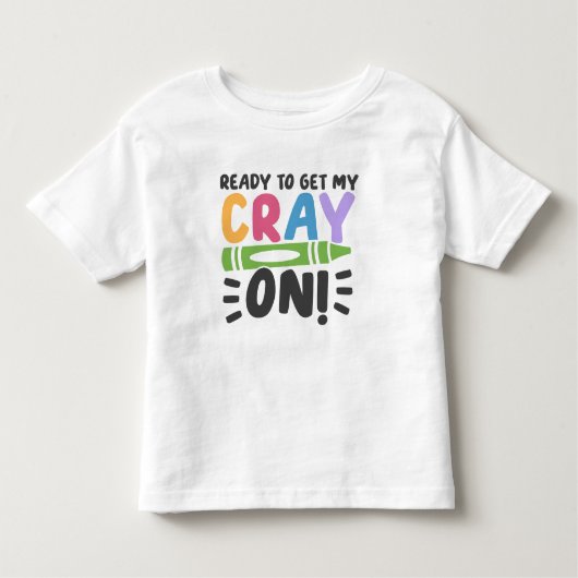 クレヨンパーソナライズされたプレK幼児用シャツ トドラーTシャツ (正面)