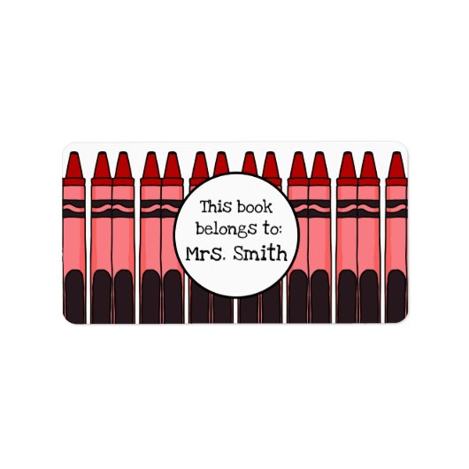 クレヨンパーソナライズされたラベル ラベル (正面)