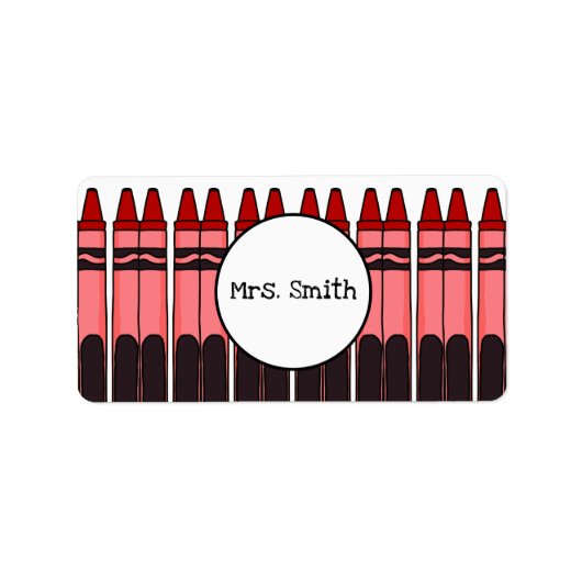 クレヨンパーソナライズされたラベル ラベル (正面)