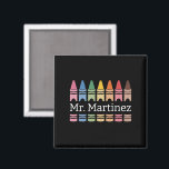 クレヨンパーソナライズされた先生名可愛いバックスクール マグネット<br><div class="desc">クレヨンパーソナライズされた先生名可愛い新学期</div>