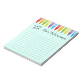 クレヨンパーソナライズされた先生感謝ギフト ノートパッド (回転)