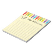 クレヨンパーソナライズされた先生感謝ギフト ノートパッド (回転)