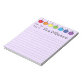 クレヨンパーソナライズされた先生感謝ギフト ノートパッド (回転)